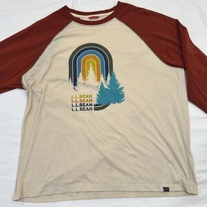 LL Bean Mens Long Sleeve Tshirt, Large